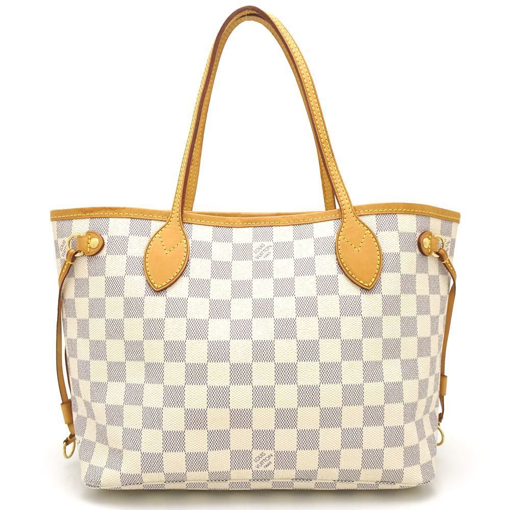 Louis Vuitton Neverfull PM Damier Azur Tote Bag White